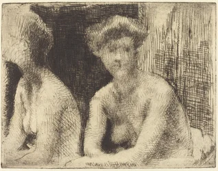 Mujer Desnuda Junto a un Espejo (Femme Nue Auprès d
