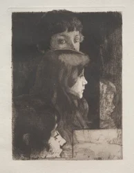 Estudio de cabezas, 1899