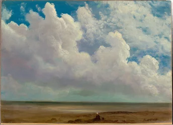 [Escena de playa], c.1871-73 (Óleo sobre papel montado sobre tablero de fibra)