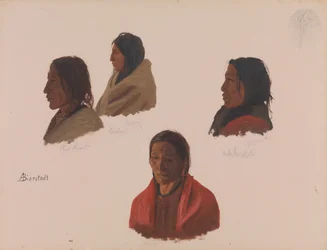 Estudios de jefes indios realizados en Fort Laramie, ca. 1859