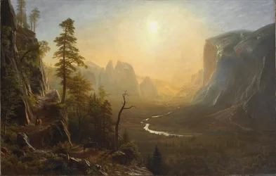 Valle de Yosemite, sendero de Glacier Point, c.1873