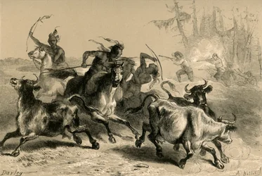 Indios saqueando plantaciones de Carolina del Sur, 1877