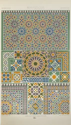 Morisco, lámina 29 de «Ornamento polícromo: cien láminas en oro, plata y colores»