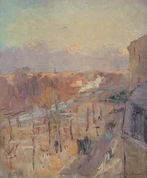 La avenida de París después de una tormenta (óleo sobre lienzo)
