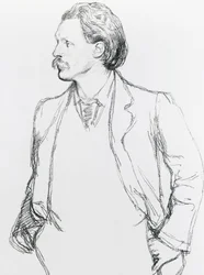 Retrato de George Gissing, novelista inglés