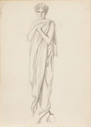 Aino Ackté como Alcestis, boceto