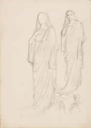 Aino Ackté como Alcestis, boceto