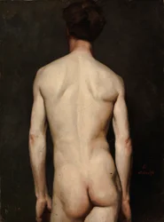 Modelo masculino, estudio de la academia