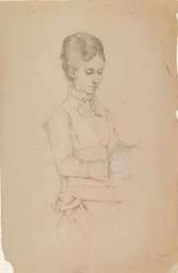 Retrato de una mujer leyendo