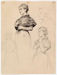 Sigrid Stålarm, estudio para El duque Karl insultando el cadáver de Klaus Fleming