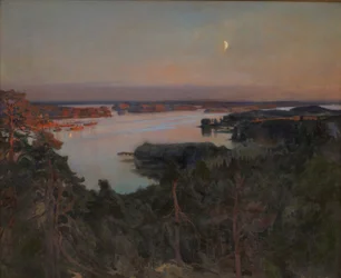Noche de verano, fiordo de Haiko