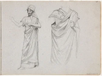 Dos figuras masculinas vestidas con togas
