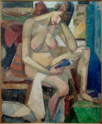 Desnudo sentado