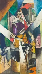 Mujer con animales (Madame Raymond Duchamp-Villon)