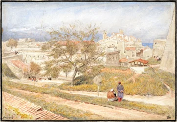 Antibes, Costa Azul, Francia (acuarela)