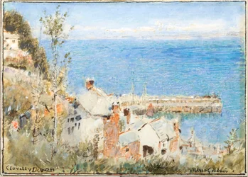 Clovelly, Devon (acuarela con tinta corporal y tinta)