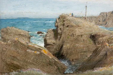 Muelle de Hartland (acuarela)