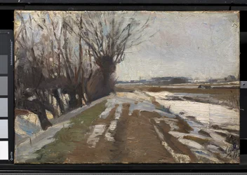 Paisaje de invierno. Utterslev cerca de Copenhague