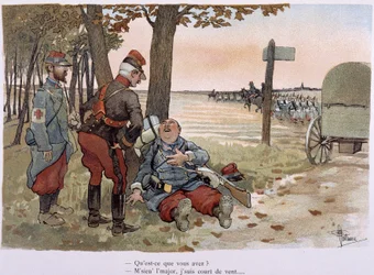 En el kilómetro 30 - en “Album militaire” por Albert Guillaume (1873-1942), ca. 1900