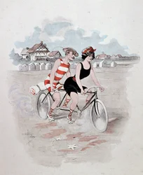 Los beneficios del tándem - en "La Estrella de Mar" de A. Guillaume, Ed Simonis Empis, París 1897