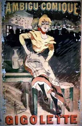 Póster publicitario de Gigolette