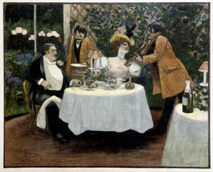 Restaurante, dibujo de Guillaume