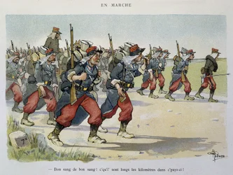 Caminando - El ejército visto por Albert Guillaume (1873-1942), circa 1900