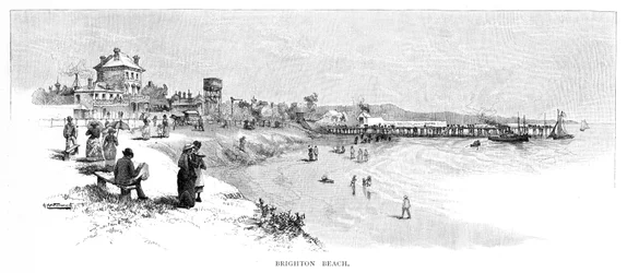 Playa de Brighton, Melbourne, Victoria, Australia, 1886