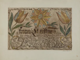Certificado de nacimiento alemán de Pensilvania, c. 1939