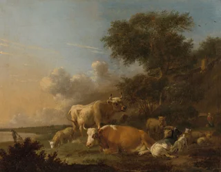 Paisaje con ganado