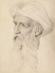 Estudio para la cabeza de Elías, 1860-61