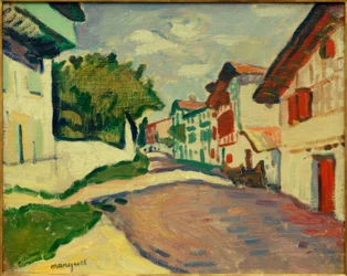 A. Marquet, Calle soleada en Ciboure