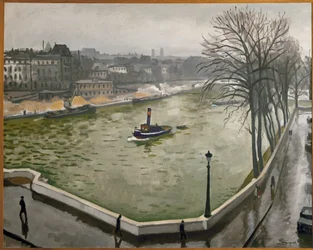 El Sena en París (óleo sobre lienzo)