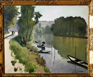 Paisaje de Île de France, siglo XX (óleo sobre lienzo)