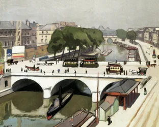 El Puente Saint Michel en París. Pintura de Albert Marquet (1875-1947)