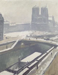 Notre Dame en la nieve, después de 1912 (óleo sobre lienzo)