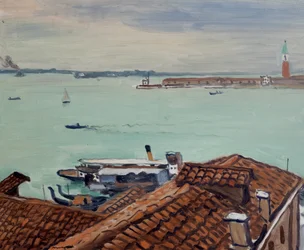 Tejados de Venecia (óleo sobre tabla)