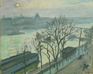 Sol sobre París (Sol visto a través de los árboles), c.1910