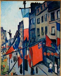 El 14 de julio en Le Havre (óleo sobre lienzo)