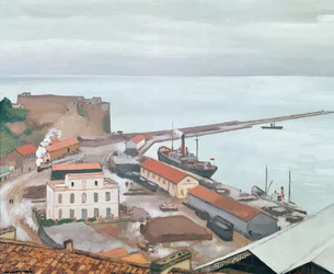 El puerto de Bougie con tiempo gris
