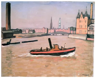 El puerto de Hamburgo, 1909