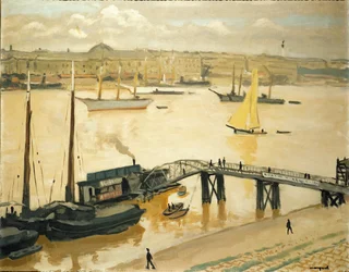 El puerto de Burdeos (óleo sobre lienzo)