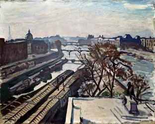 Vista del Sena y la Estatua de Enrique IV, c. 1906