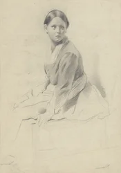 Mujer joven sentada