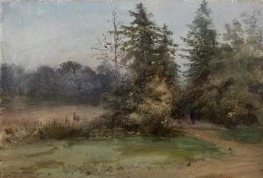 Paisaje con dos figuras