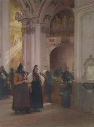 El final de la misa en Einsiedeln