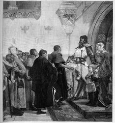 Renaud de Borgoña da a los burgueses de Belfort la carta de emancipación. Necesitando dinero para llevar a cabo su guerra contra el Emperador Rodolfo I del Sacro Imperio, Renaud de Borgoña (muerto en 1321) emancipó la ciudad de Belfort en 1307, a cambio de