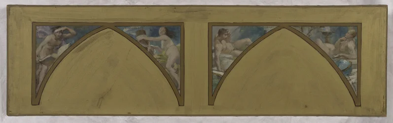 Boceto para el Hôtel de Ville de París: las obras filosóficas de Voltaire. L