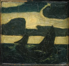Marina a la luz de la luna, 1870-90