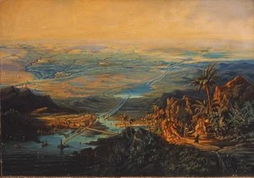 Canal de Suez en noviembre de 1864 (óleo sobre lienzo)